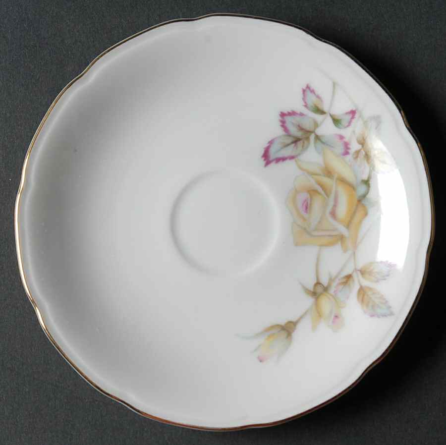 Oxford Rose Saucer for Demitasse Cup by Ucagco-1