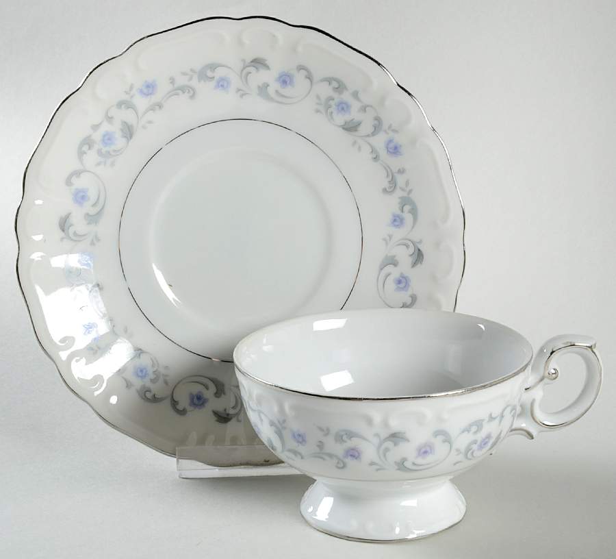 Regency Footed Cup & Saucer Set by Ucagco-1