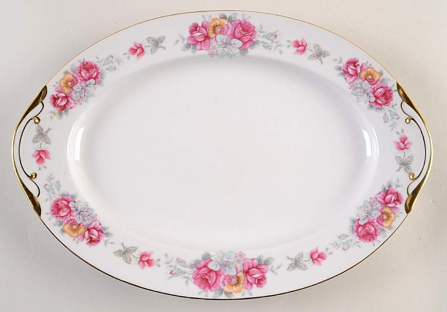 Rose Dawn 14" Oval Serving Platter by Ucagco-1
