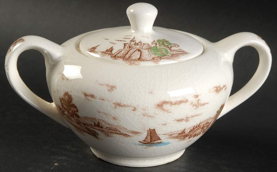 Royal Vista Sugar Bowl & Lid by Ucagco-1