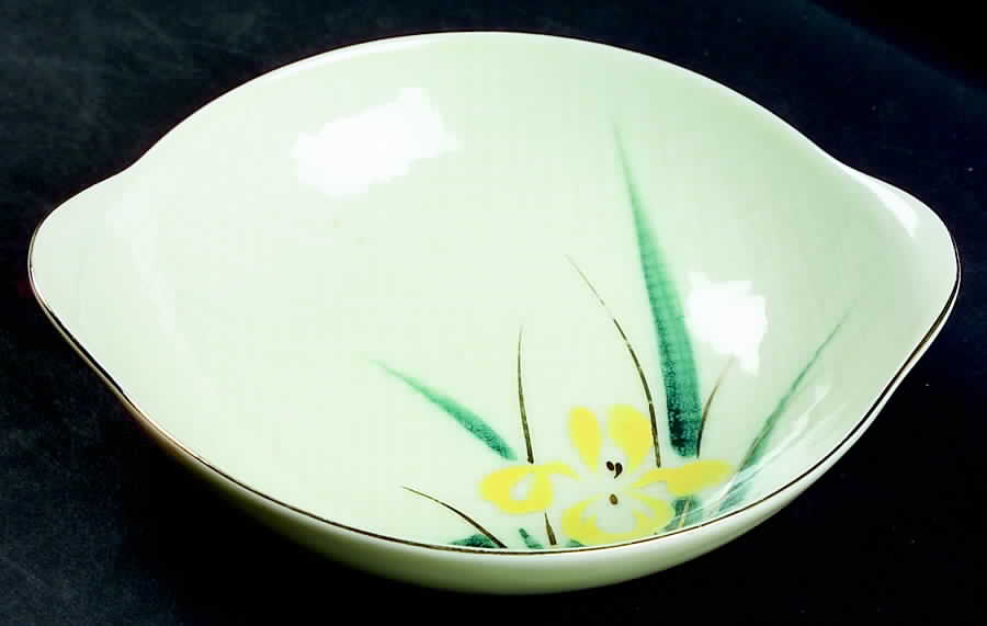 Yellow Iris Lugged Cereal Bowl by Ucagco-1