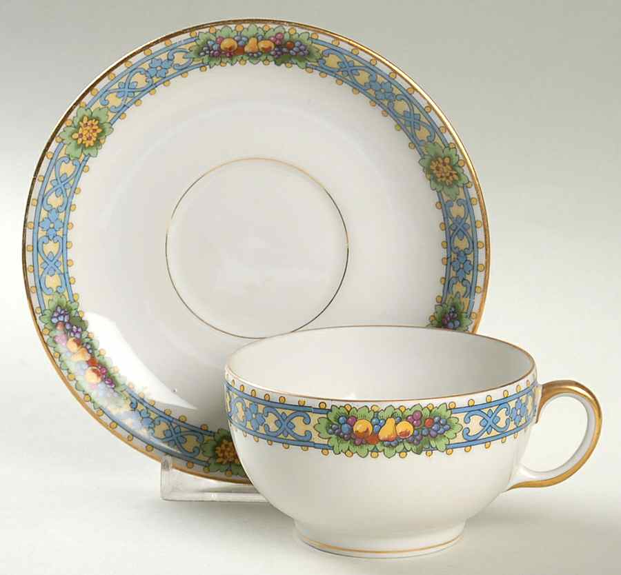 UNC18 Footed Cup & Saucer Set by Union Ceramique-1