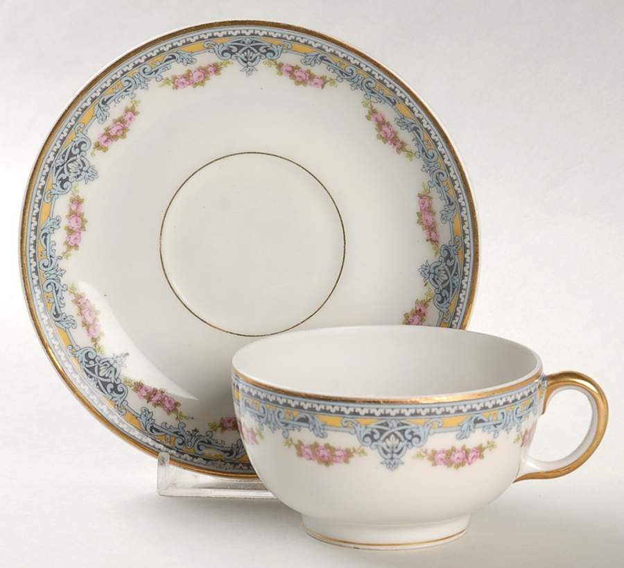 Lyons Footed Cup & Saucer Set by Union Ceramique-1