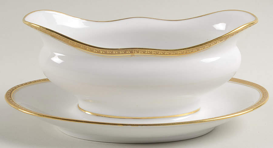 Chaurette Gravy Boat with Attached Underplate by Union Ceramique-1