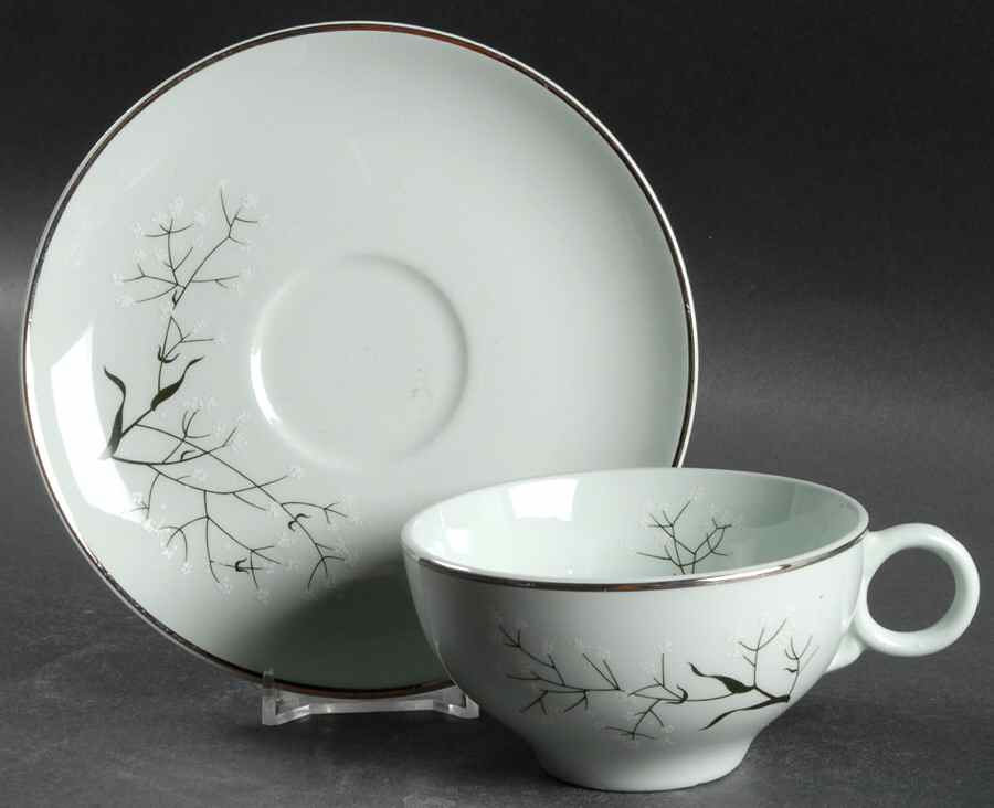 Baby's Breath Flat Cup & Saucer Set by Universal-1