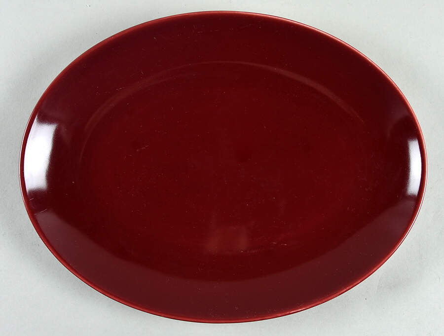 Ballerina Burgundy 11" Oval Serving Platter by Universal-1