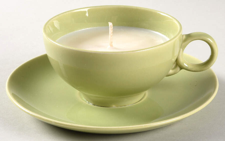 Ballerina Chartreuse Scented Cup & Saucer Candle-Coffee  HC by Universal-1