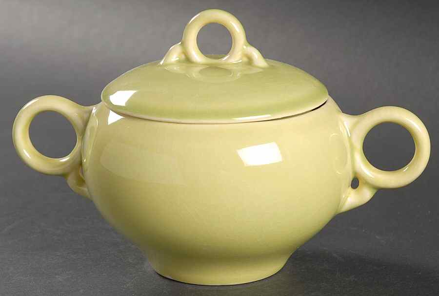 Ballerina Chartreuse Sugar Bowl & Lid by Universal-1