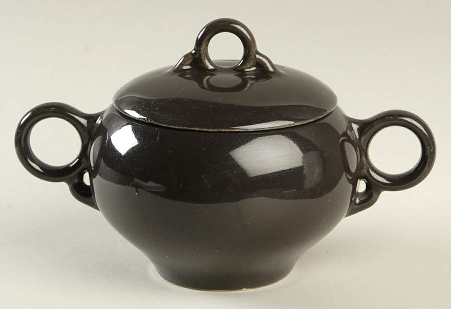 Ballerina Dark Gray Sugar Bowl & Lid by Universal-1