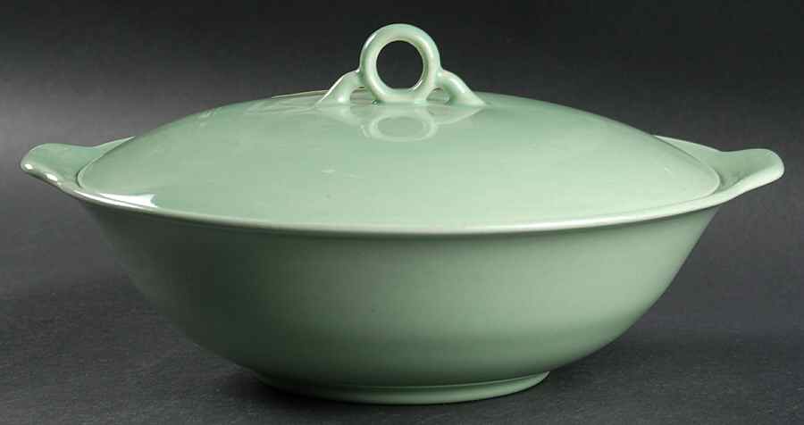 Ballerina Jade Green Round Covered Vegetable by Universal-1