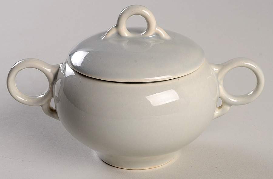 Ballerina Dove Gray Sugar Bowl & Lid by Universal-1
