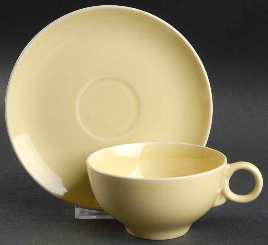 Ballerina Jonquil Yellow Flat Cup & Saucer Set by Universal-1