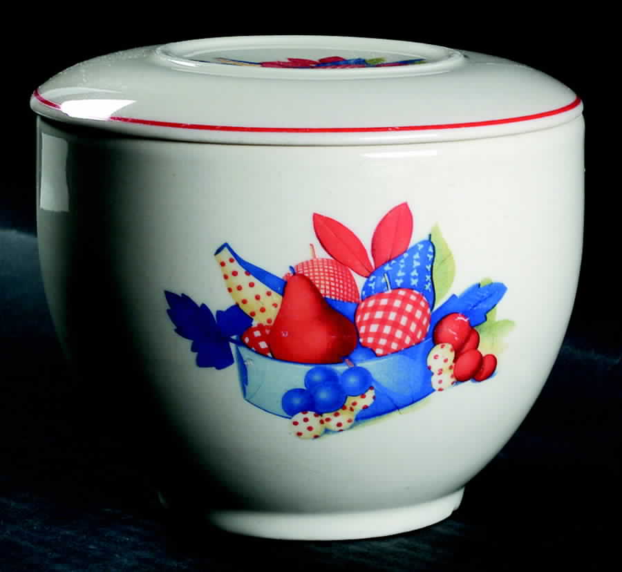 Calico Fruit Large Refrigerator Jar & Lid by Universal-1