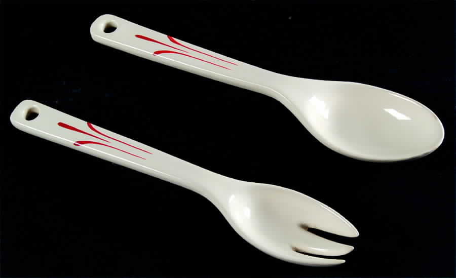 Calico Fruit 2 Piece Salad Set, Solid Piece by Universal-1