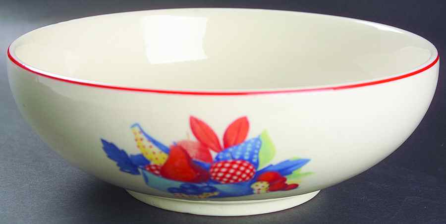 Calico Fruit 8" Round Vegetable Bowl by Universal-1