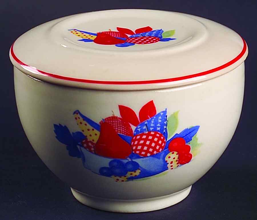 Calico Fruit Small Refrigerator Jar & Lid by Universal-1