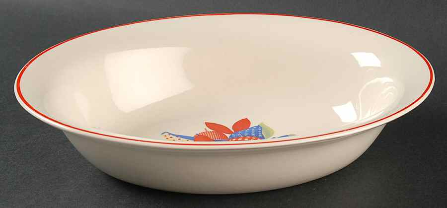 Calico Fruit 9" Oval Vegetable Bowl by Universal-1