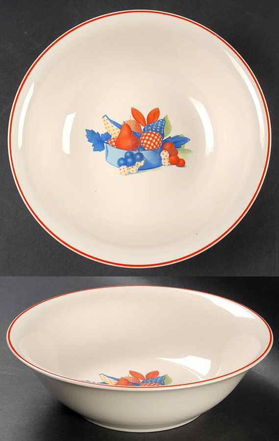 Calico Fruit 8" Round Vegetable Bowl by Universal-1