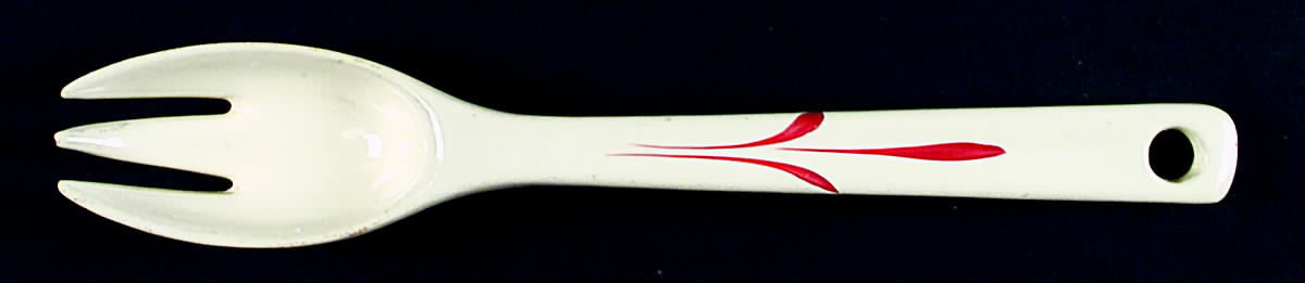 Cattail (Camwood) Salad Serving Fork, Solid Piece by Universal-1