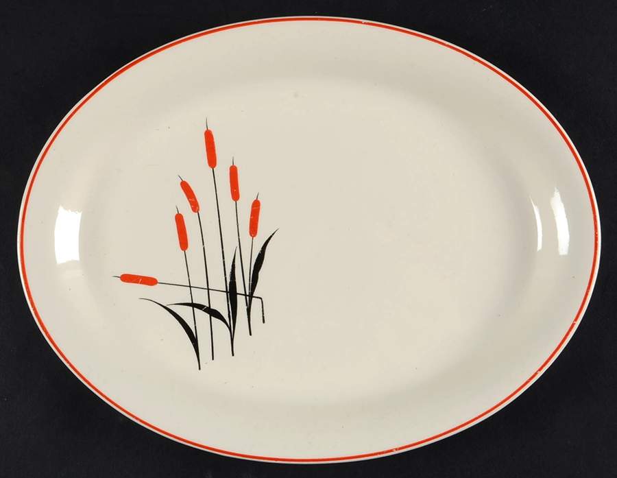 Cattail (Camwood) 11" Oval Serving Platter by Universal-1