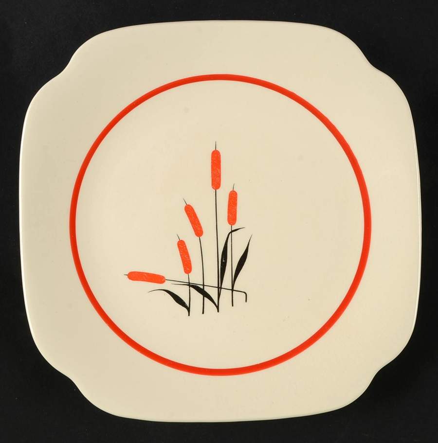 Cattail (Camwood) Square Salad Plate by Universal-1