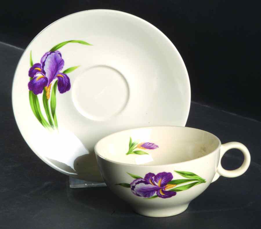 Iris Flat Cup & Saucer Set by Universal-1