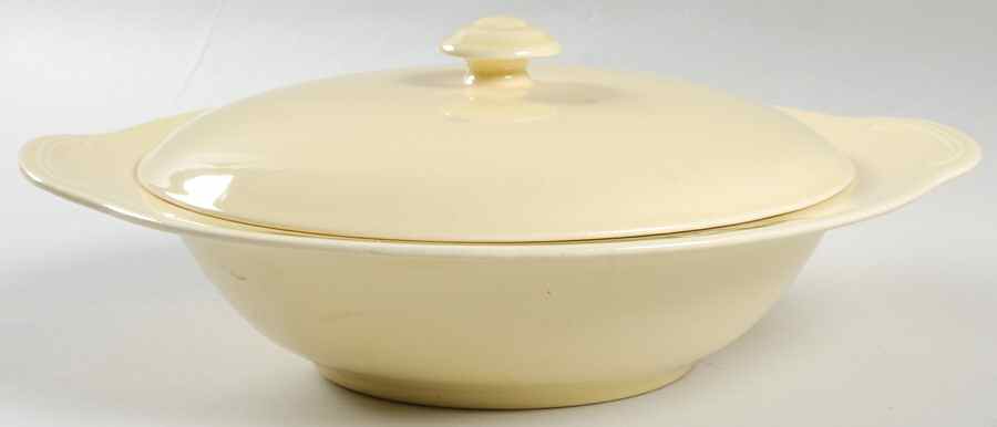 Camwood Ivory Yellow Round Covered Vegetable by Universal-1