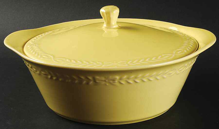 Laurella Yellow 2 Qt Round Covered Casserole by Universal-1