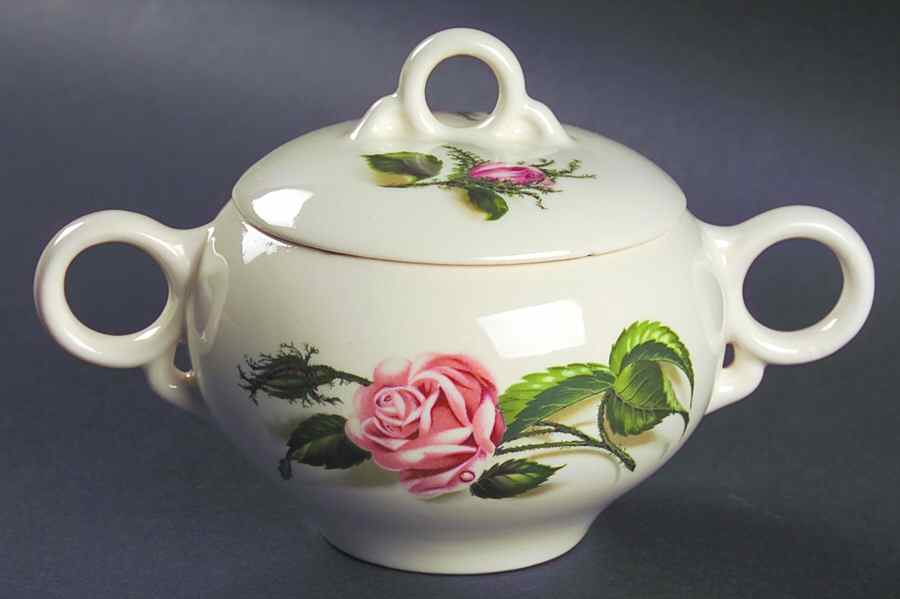 Moss Rose (No Trim) Sugar Bowl & Lid by Universal-1