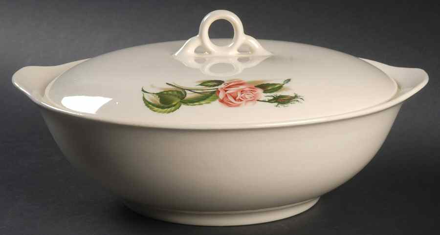 Moss Rose (No Trim) Round Covered Vegetable by Universal-1