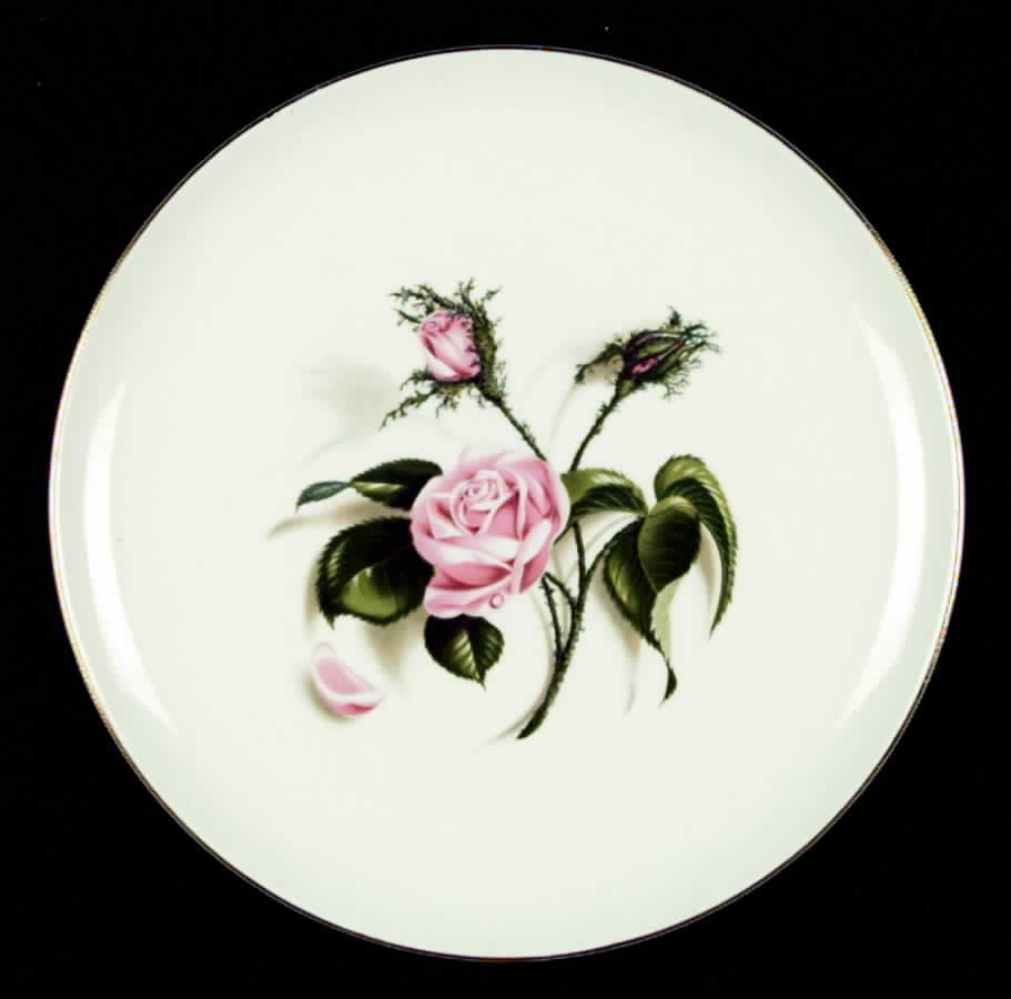 Mose Rose (Gold Trim) Dinner Plate by Universal-1