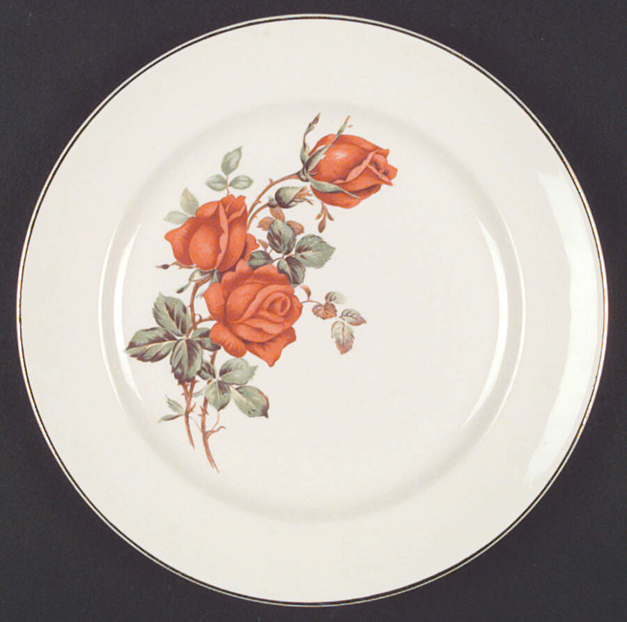 American Beauty Rose Dinner Plate by Universal-1