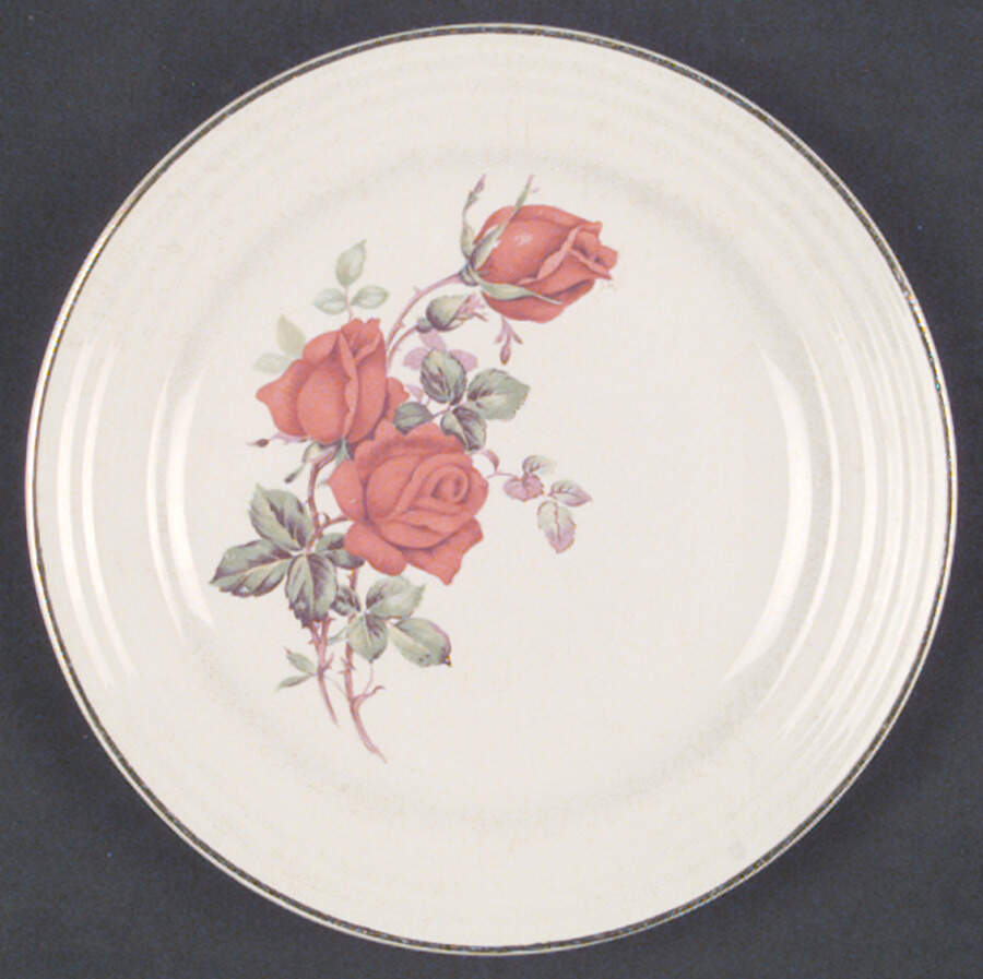 American Beauty Rose Salad Plate by Universal-1