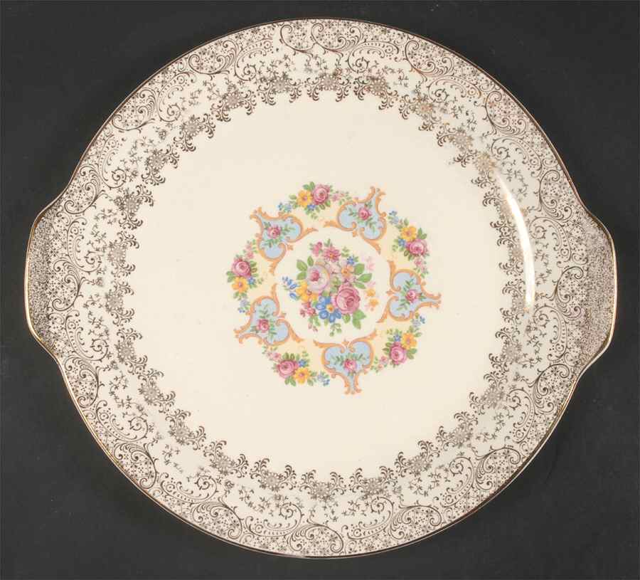 Liberty Gold Handled Cake Plate by USA-1