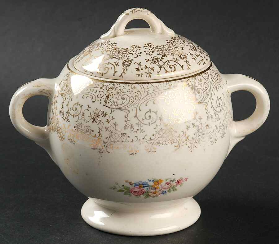 Liberty Gold Sugar Bowl & Lid by USA-1