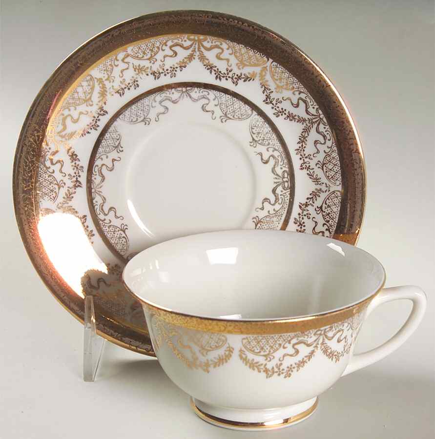Princess Rose Footed Cup & Saucer Set by USA-1