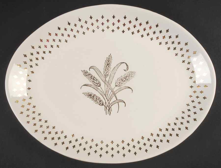 Golden Wheat 13" Oval Serving Platter by SCIO-1