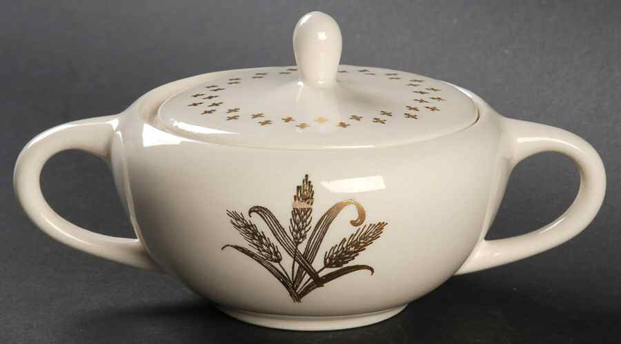 Golden Wheat Sugar Bowl & Lid by SCIO-1