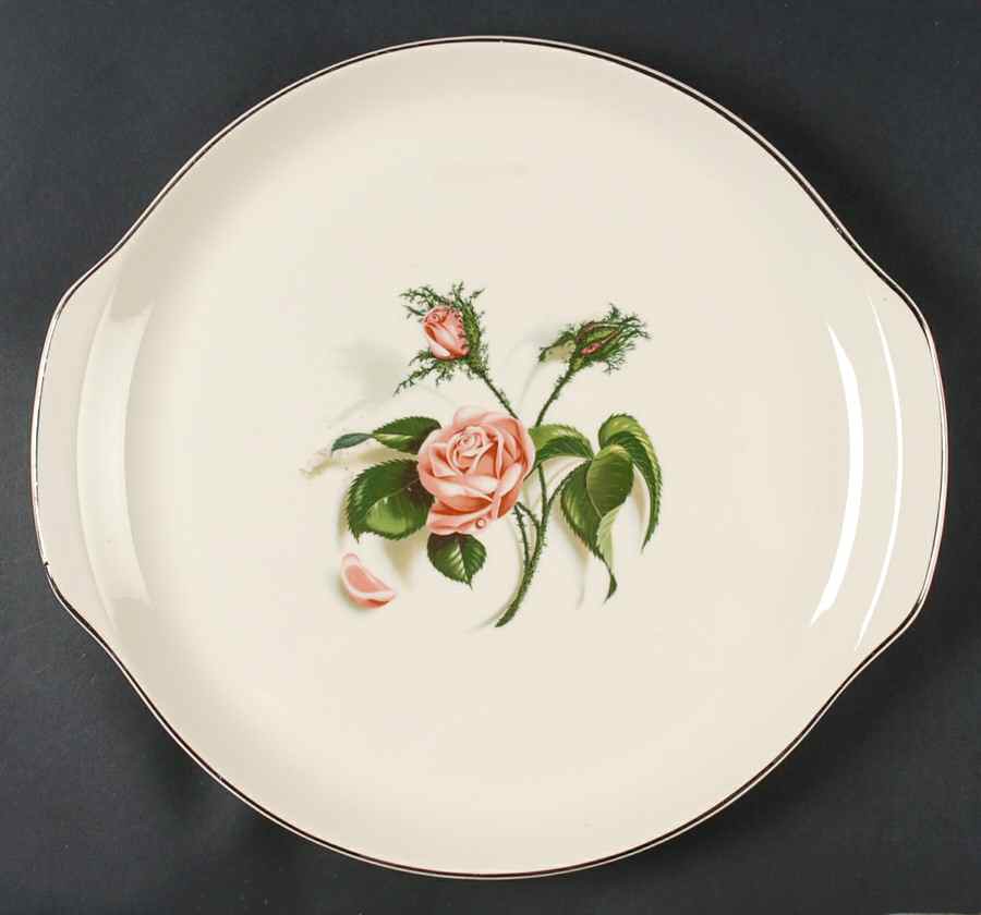 Moss Rose Handled Chop Plate (Round Platter) by Universal-1