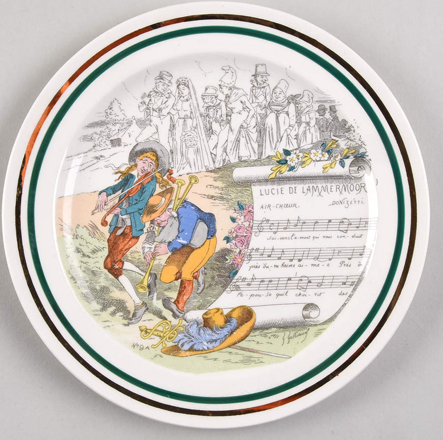 French Opera Reproductions Dessert/Pie Plate by Ucagco-1