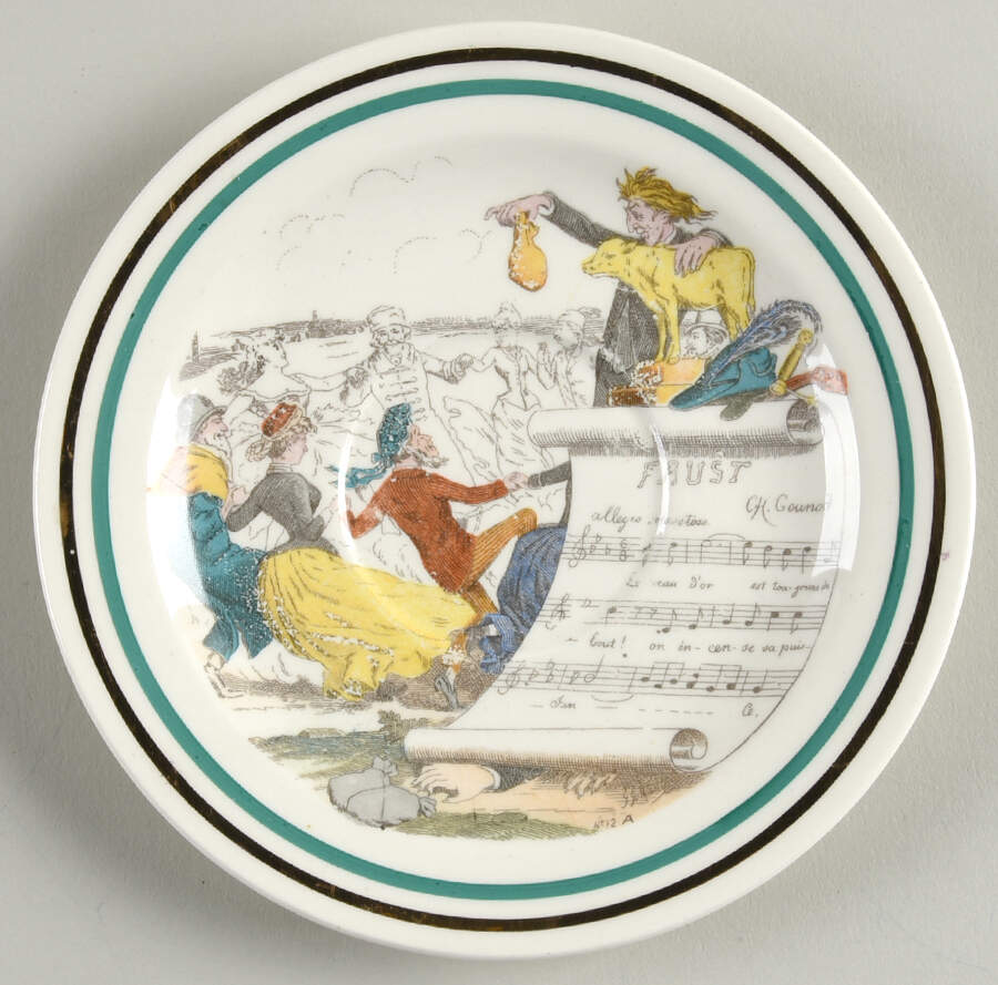 French Opera Reproductions Saucer for Flat Cup by Ucagco-1