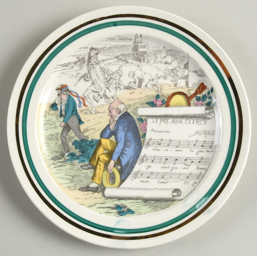 French Opera Reproductions Dessert/Pie Plate by Ucagco-1