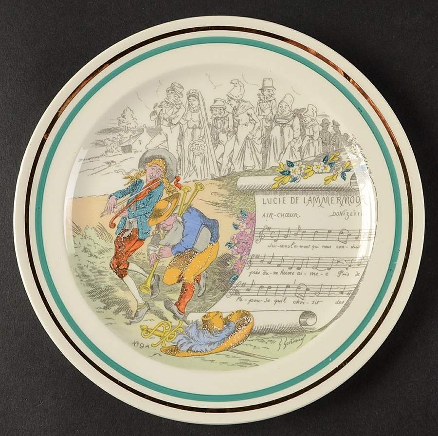 French Opera Reproductions Dessert/Pie Plate by Ucagco-1