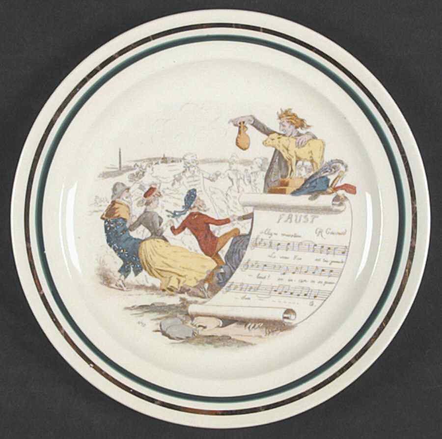 French Opera Reproductions Dessert/Pie Plate by Ucagco-1