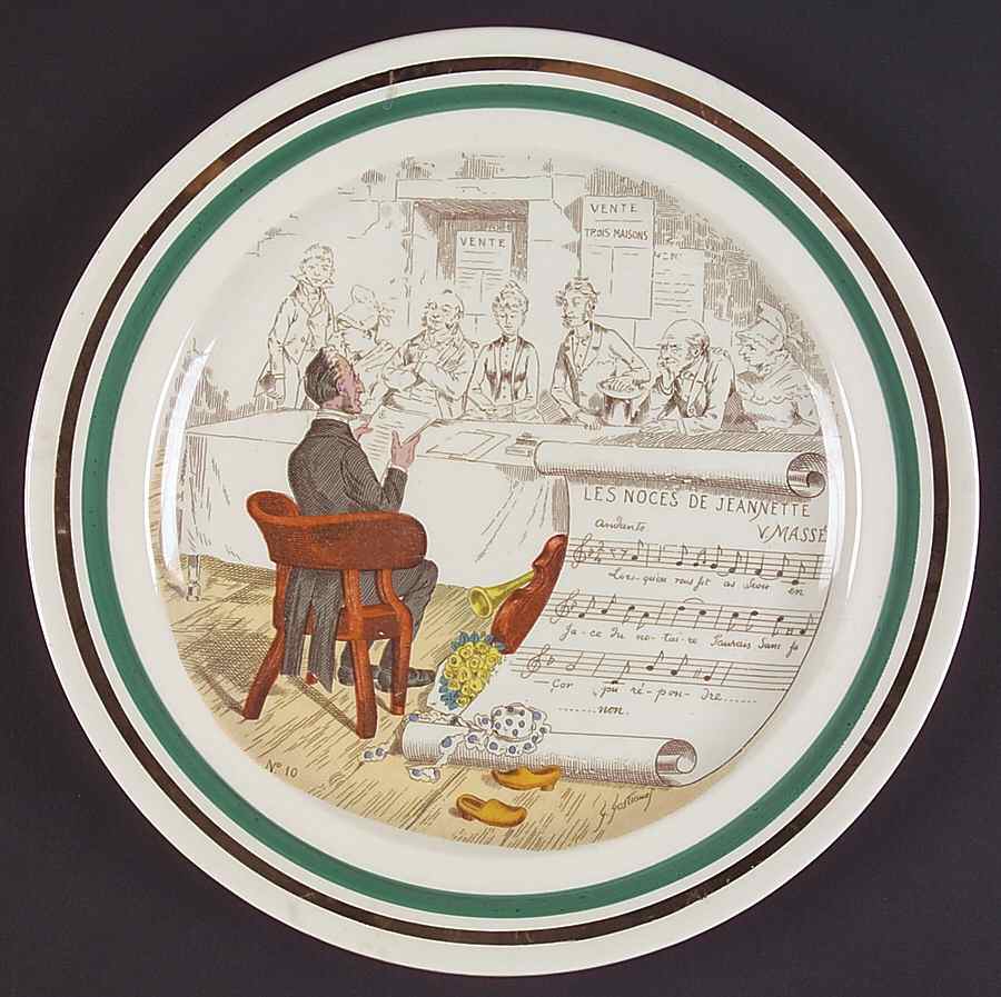 French Opera Reproductions Dinner Plate by Ucagco-1