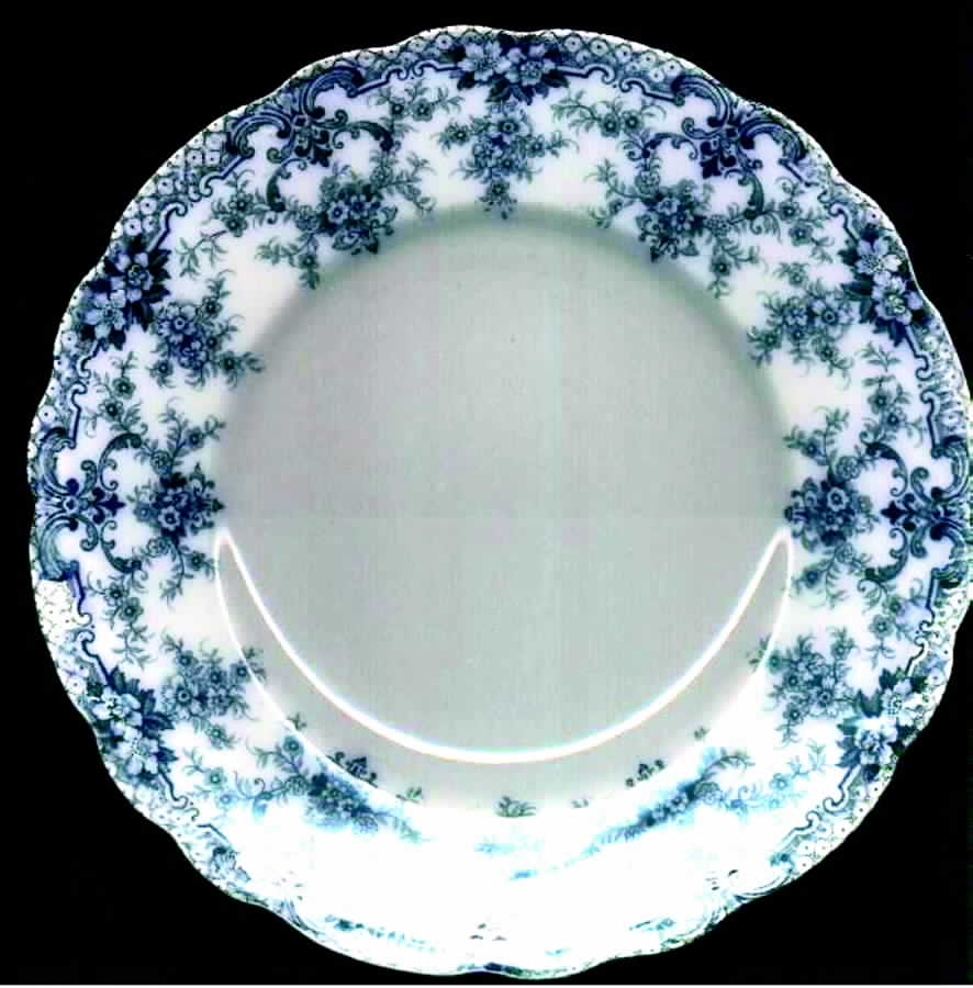 Kings Border Blue Salad Plate by Upper Hanley-1