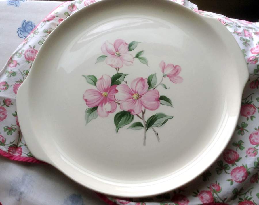 Pink Dogwood (Ballerina) Handled Cake Plate by Universal-1