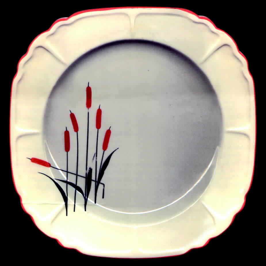 Cattail (Mt Vernon) Square Dinner Plate by Universal-1