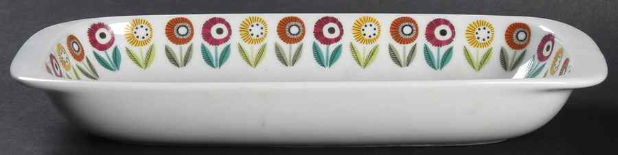Bellis 10" Rectangular Baker by Upsala Ekeby-1