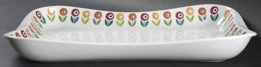 Bellis 14" Rectangular Baker by Upsala Ekeby-1
